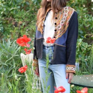 Vintage Guatemalan woven cotton jacket